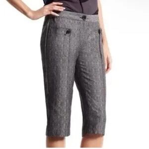 Derek Lam Design Nation Charcoal Textured Trousers /Bermuda Shorts size 2